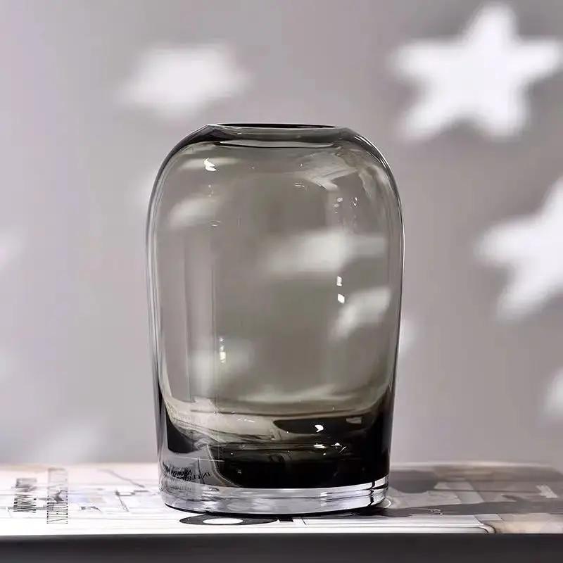 Black Glass Bud Vase in Large