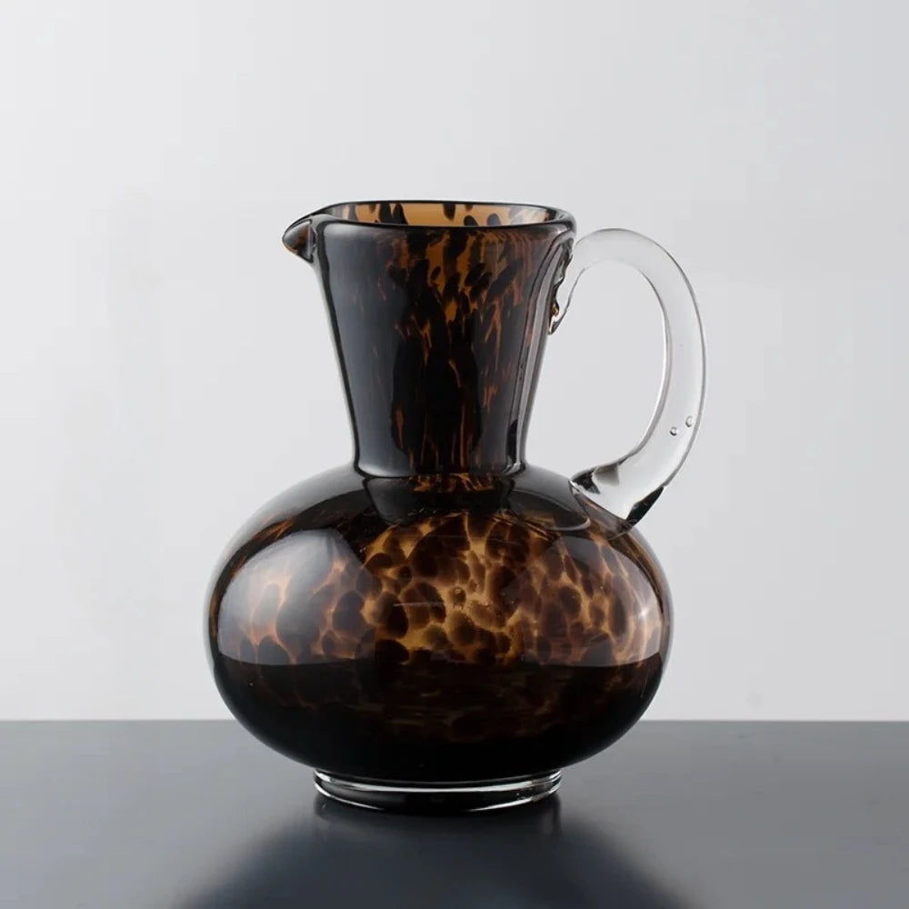 Medium sized Black and Brown Vase on a gray surface