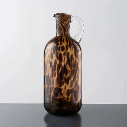 Large Black and Brown Vase on a gray surface