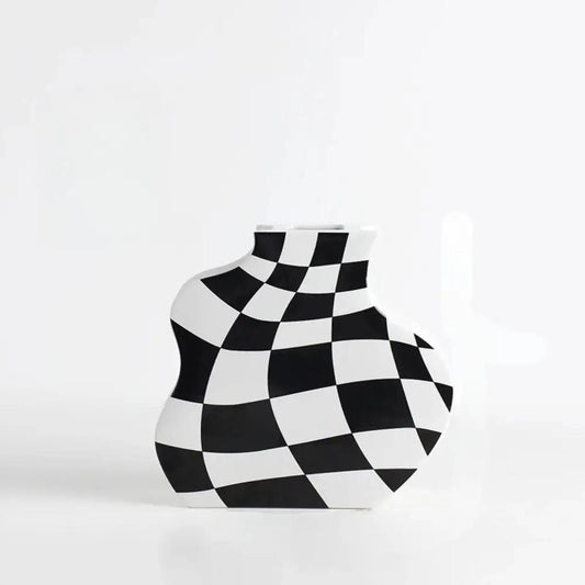 Black and White Vase in Small
