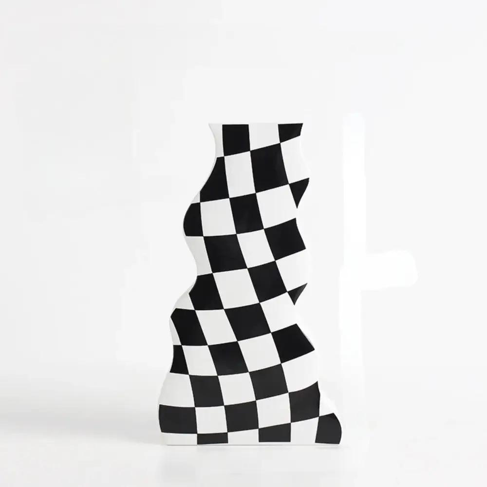 Black and White Vase in Medium