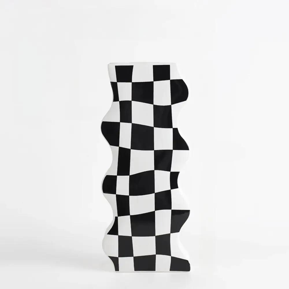 Black and White Vase in Large