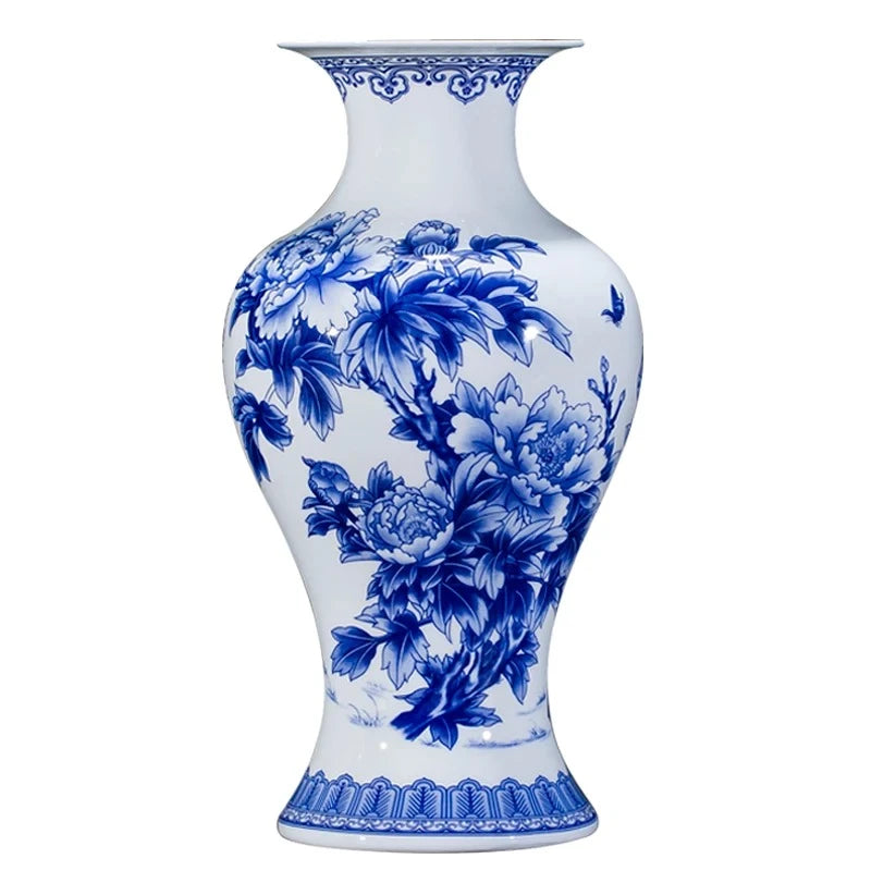 Blue Porcelain Vase on a white background