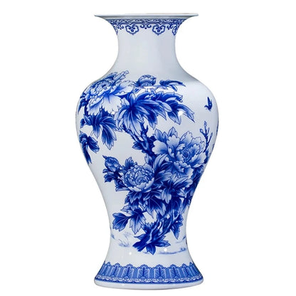 Blue Porcelain Vase on a white background