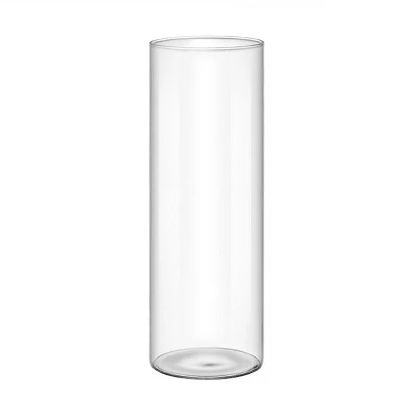 Large Glass Cylinder Vase on a white background