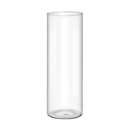 Large Glass Cylinder Vase on a white background