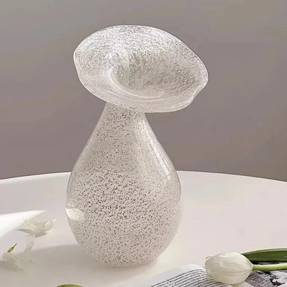 Glass White Vase on a white table