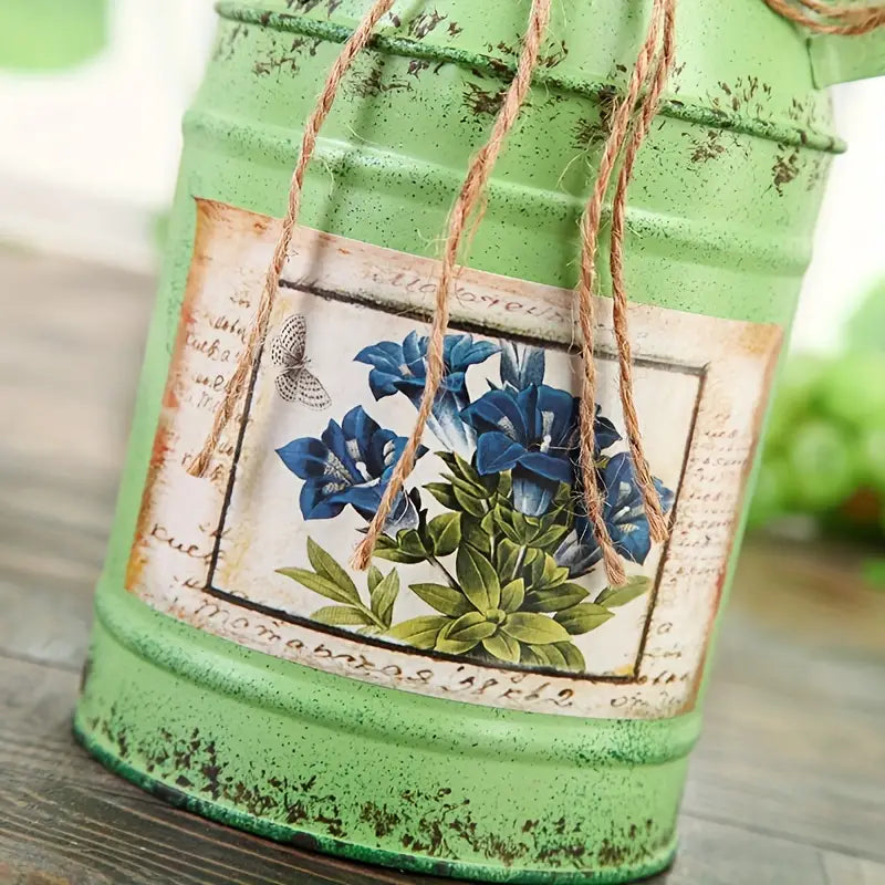 Design details of a Green Metal Vase