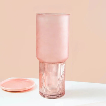 Large Pink Vase on a white surface