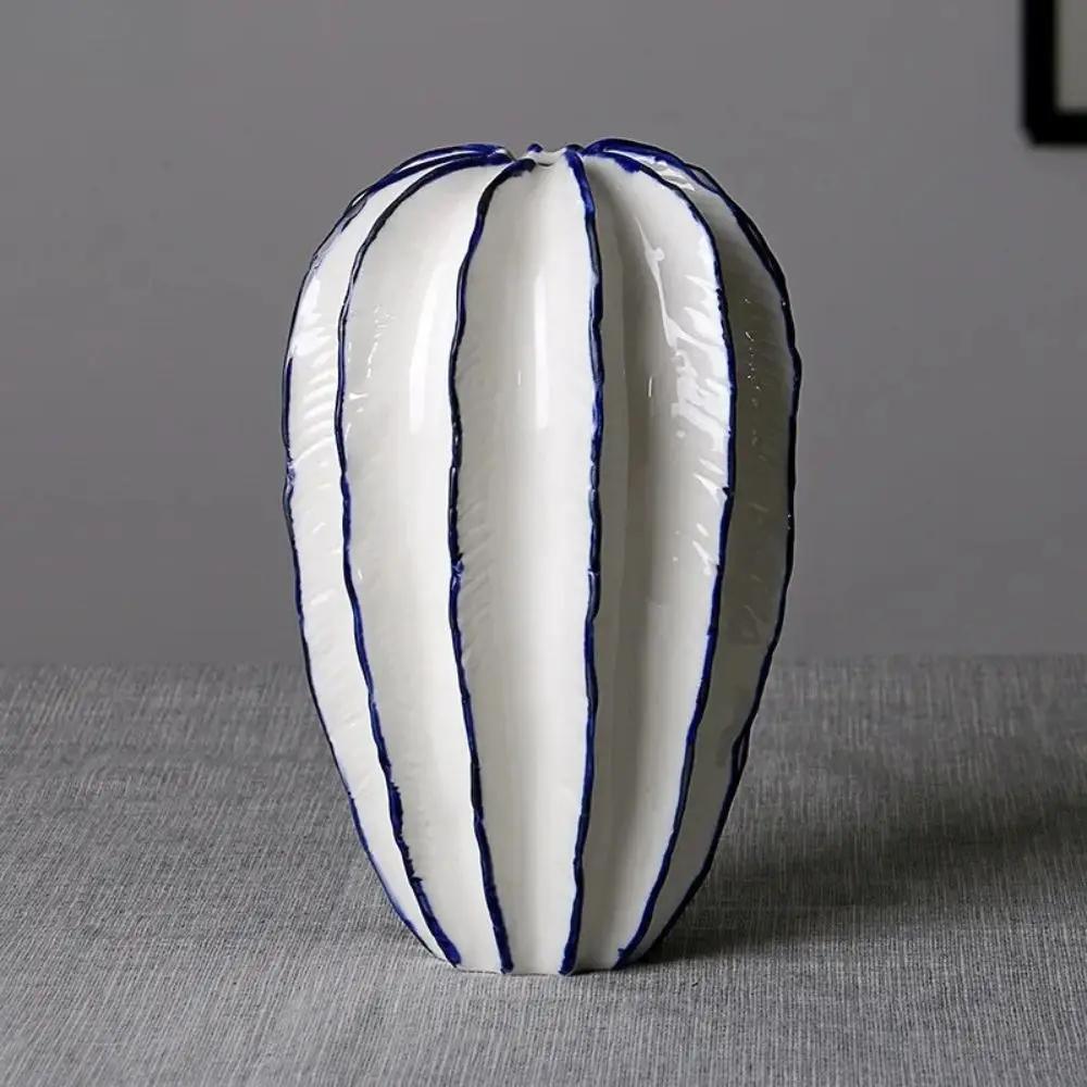 Large Milk White Vase on a gray background