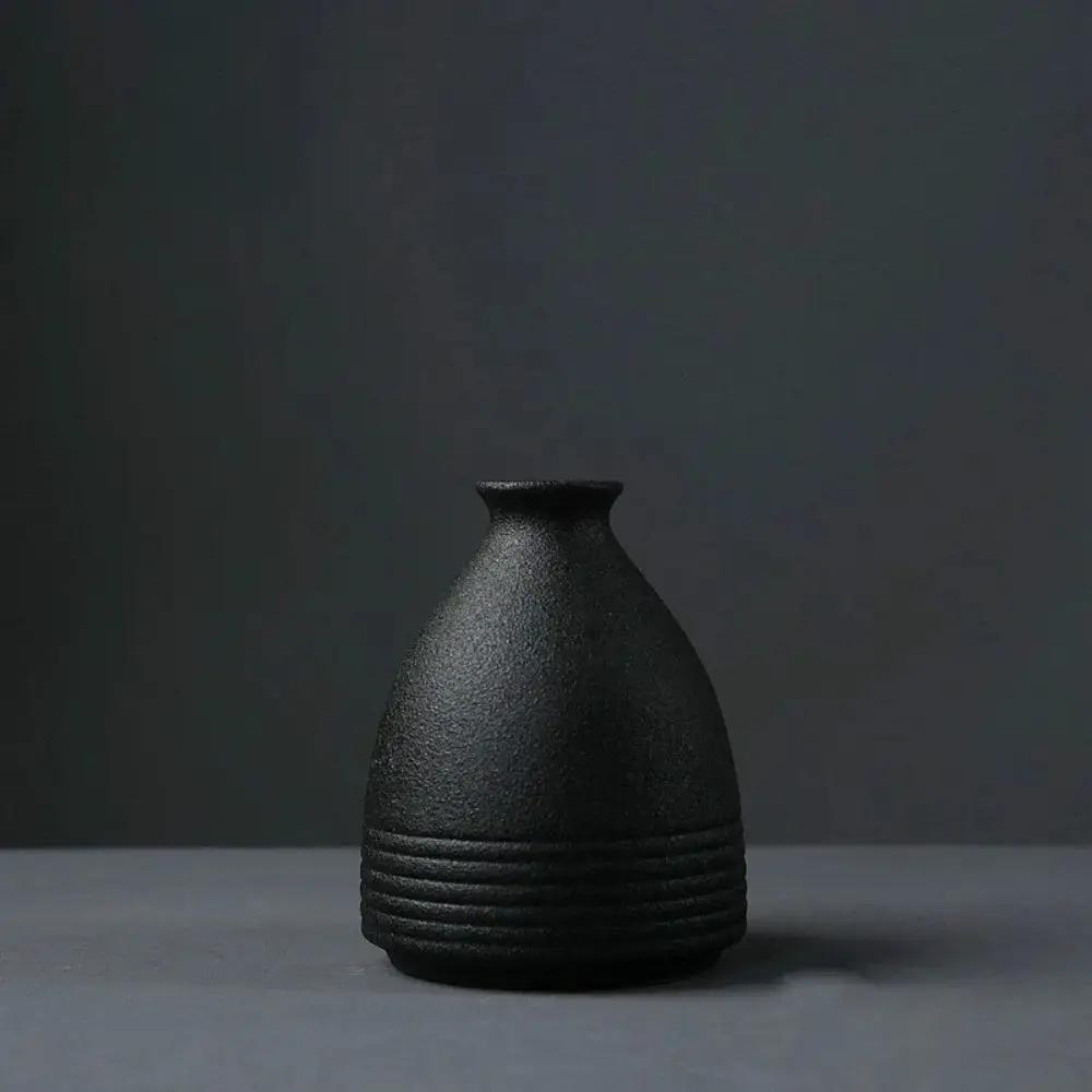 Medium Modern Black Vase