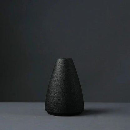 Medium Modern Black Bud Vase