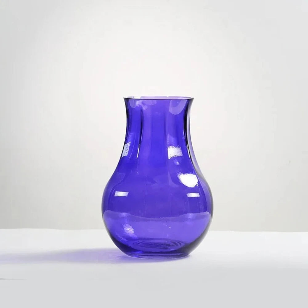 Medium Purple Bud Vase on a white surface