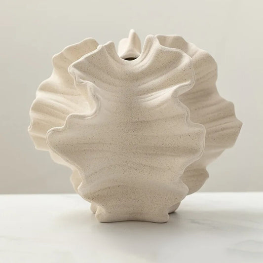 White Modern Vase on a white table