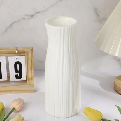 White Plastic Vase on a white surface